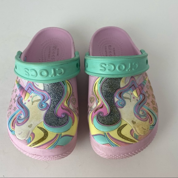unicorn crocs size 11